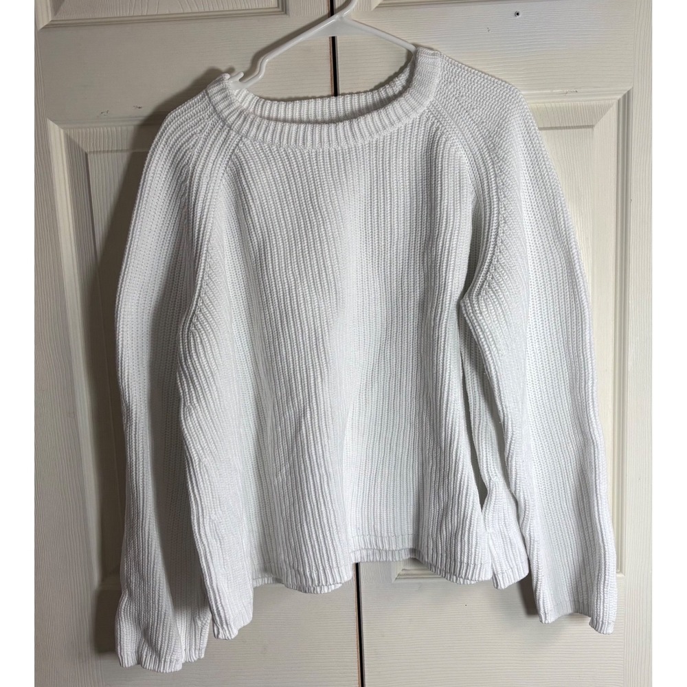 Quince White 100% Organic Cotton Crewneck Sweater 3X Plus Size